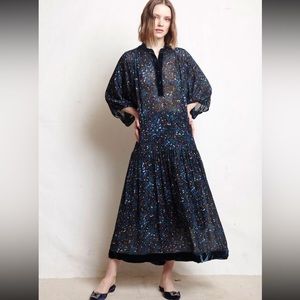 Warm Primrose Maxi Dress Peacock Size 3 Large